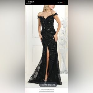 Royal queen black sparkly dress